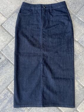 Anthropologie S. Oliver Womens 6 dark blue denim pencil skirt 5 pocket NWOT